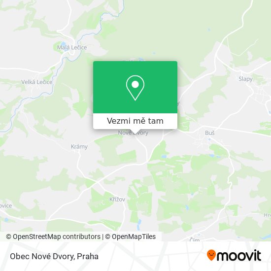 Obec Nové Dvory mapa