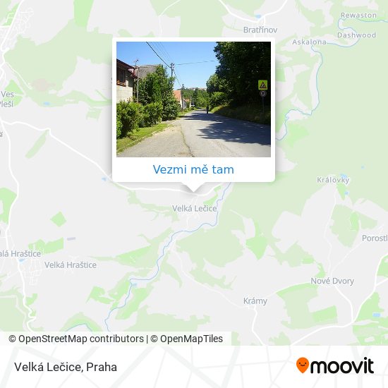 Velká Lečice mapa