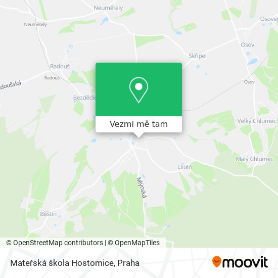 Mateřská škola Hostomice mapa