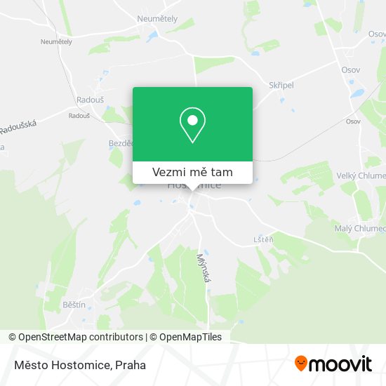 Město Hostomice mapa