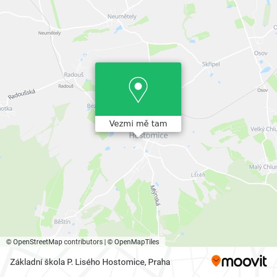 Základní škola P. Lisého Hostomice mapa