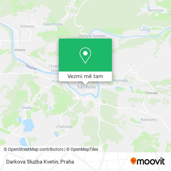 Darkova Sluzba Kvetin mapa