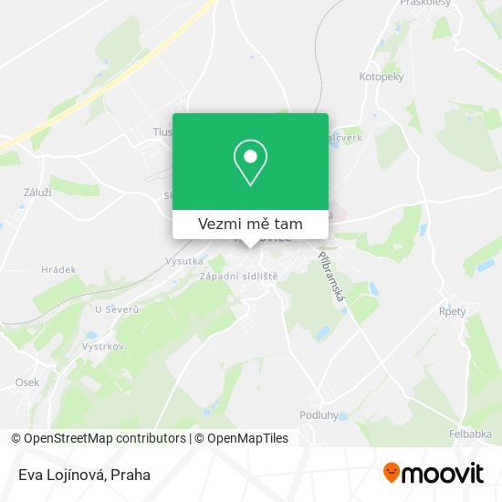 Eva Lojínová mapa