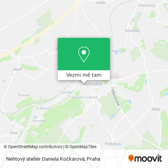 Nehtový ateliér Daniela Kočkárová mapa