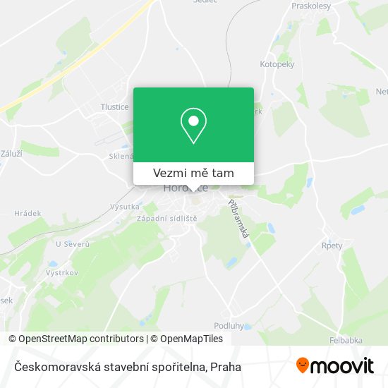 Českomoravská stavební spořitelna mapa