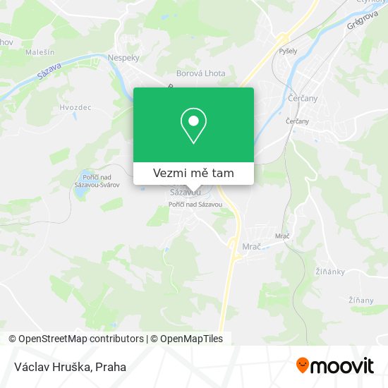 Václav Hruška mapa