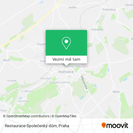 Restaurace-Společenký dům mapa