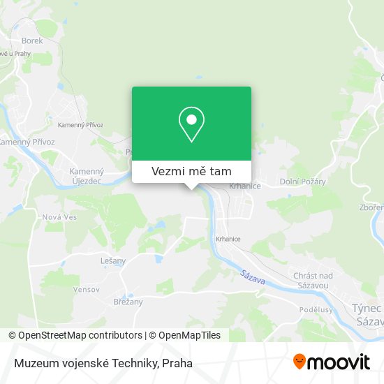 Muzeum vojenské Techniky mapa