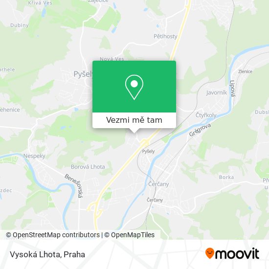 Vysoká Lhota mapa