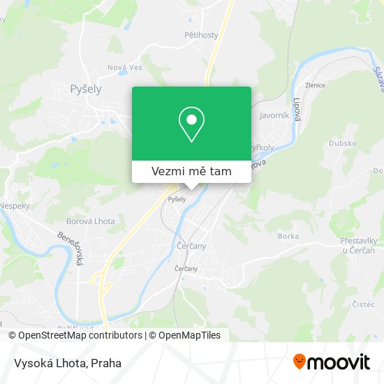 Vysoká Lhota mapa