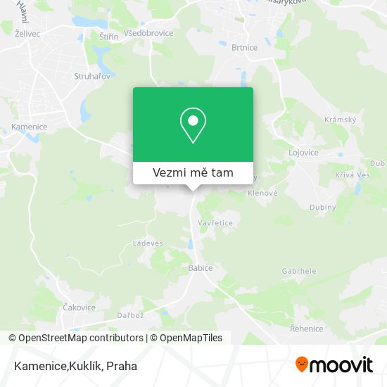 Kamenice,Kuklík mapa