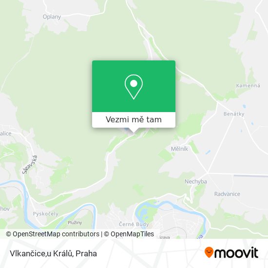 Vlkančice,u Králů mapa