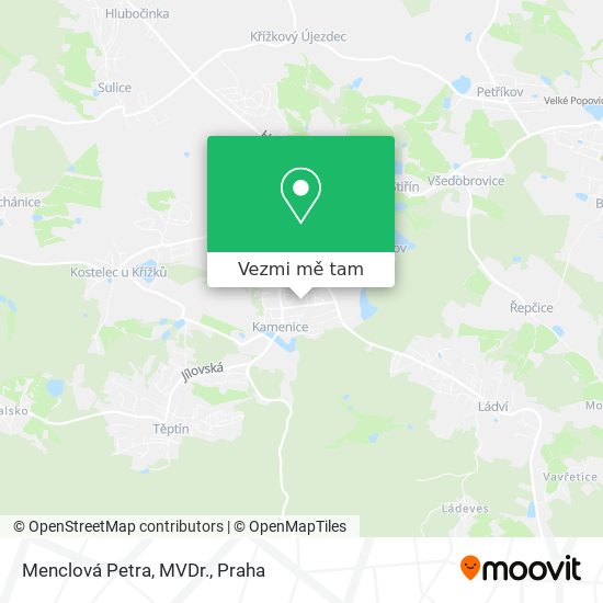 Menclová Petra, MVDr. mapa