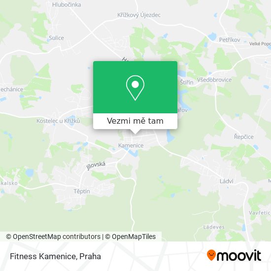 Fitness Kamenice mapa