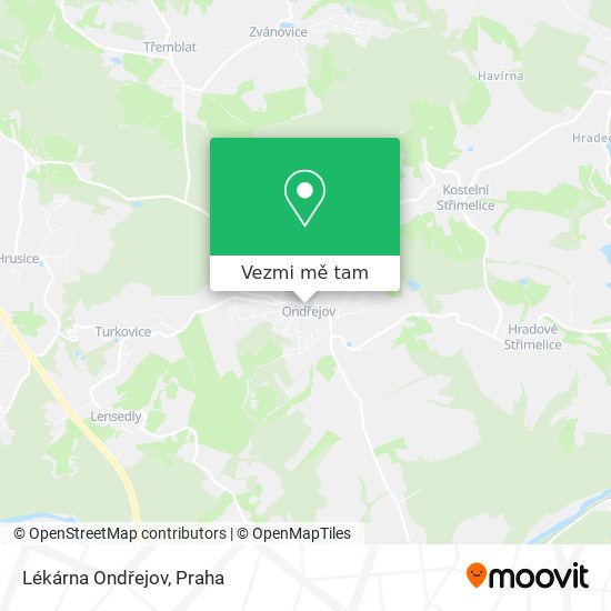 Lékárna Ondřejov mapa