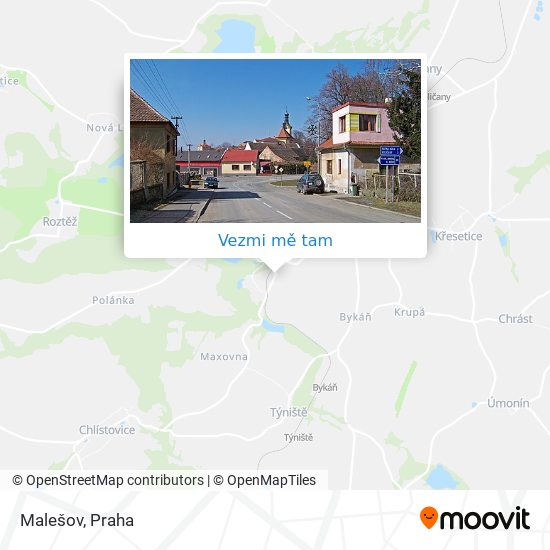 Malešov mapa