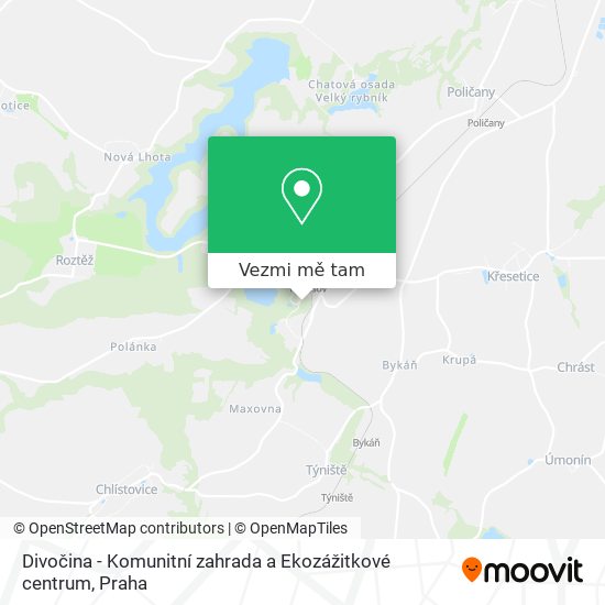 Divočina - Komunitní zahrada a Ekozážitkové centrum mapa