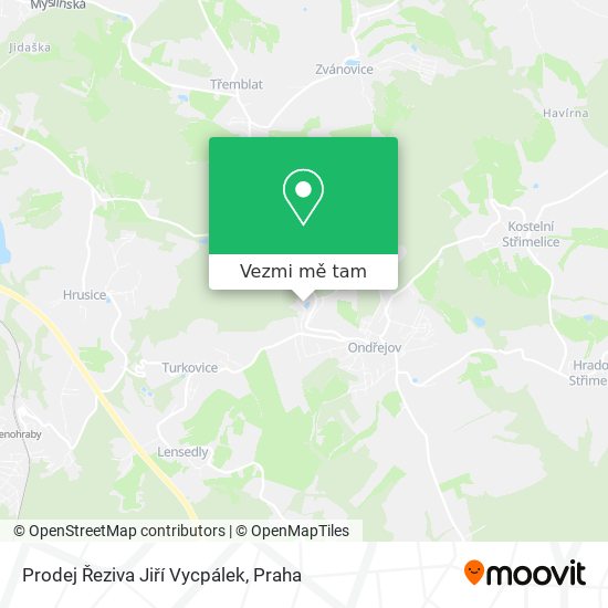 Prodej Řeziva Jiří Vycpálek mapa