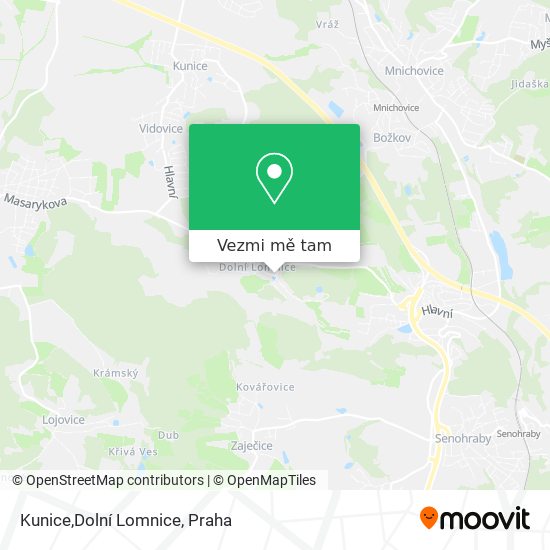 Kunice,Dolní Lomnice mapa
