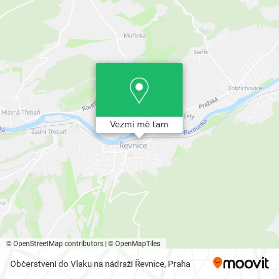 Občerstvení do Vlaku na nádraží Řevnice mapa