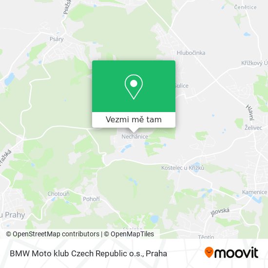 BMW Moto klub Czech Republic o.s. mapa