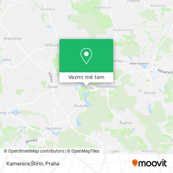 Kamenice,Štiřín mapa