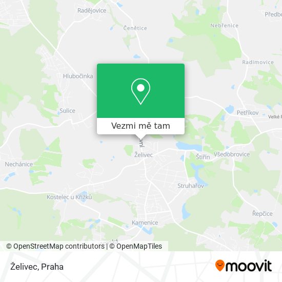 Želivec mapa