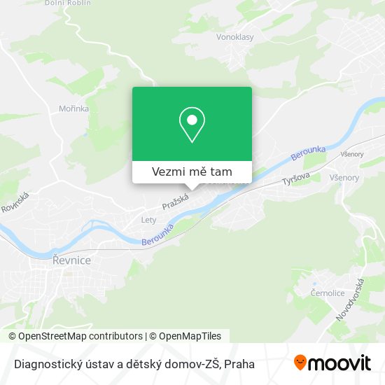 Diagnostický ústav a dětský domov-ZŠ mapa