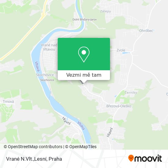 Vrané N.Vlt.,Lesní mapa