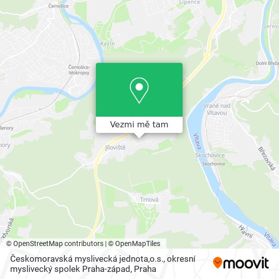 Českomoravská myslivecká jednota,o.s., okresní myslivecký spolek Praha-západ mapa