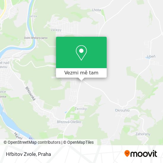 Hřbitov Zvole mapa