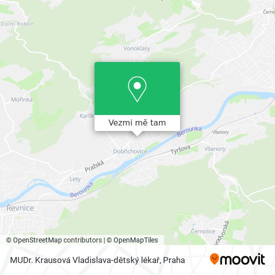 MUDr. Krausová Vladislava-dětský lékař mapa