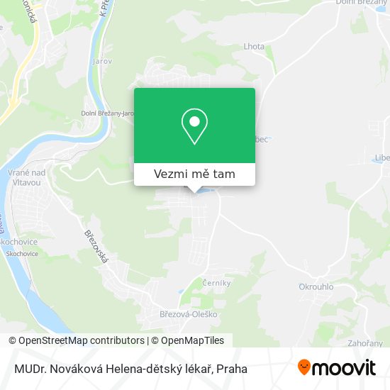 MUDr. Nováková Helena-dětský lékař mapa