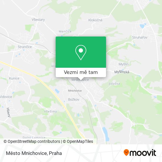 Město Mnichovice mapa