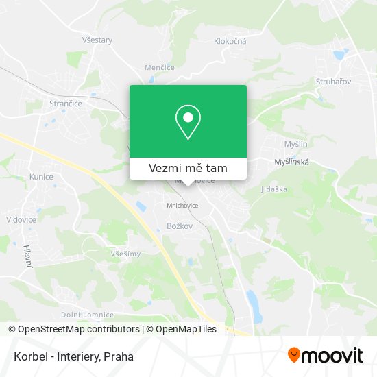 Korbel - Interiery mapa