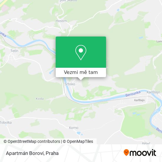 Apartmán Boroví mapa