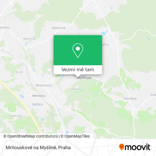 Mrňouskové na Myšlíně mapa