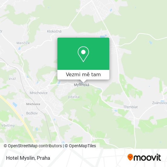 Hotel Myslin mapa