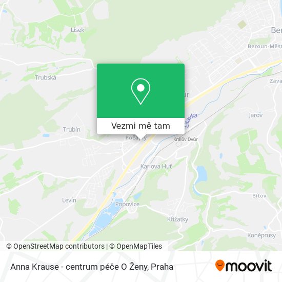 Anna Krause - centrum péče O Ženy mapa