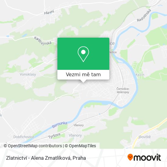 Zlatnictví - Alena Zmatlíková mapa