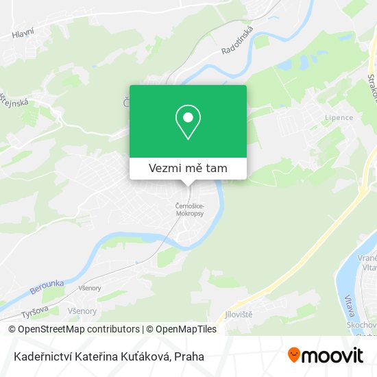 Kadeřnictví Kateřina Kuťáková mapa