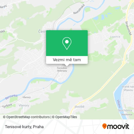 Tenisové kurty mapa