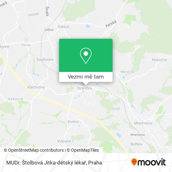 MUDr. Štolbová Jitka-dětský lékař mapa