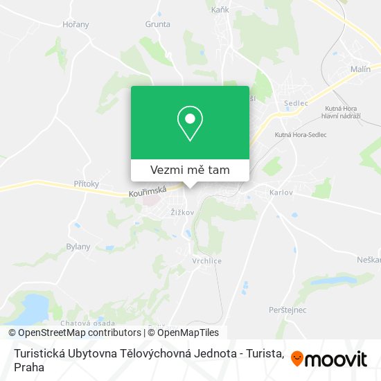 Turistická Ubytovna Tělovýchovná Jednota - Turista mapa