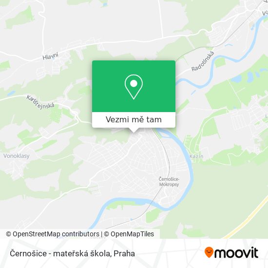 Černošice - mateřská škola mapa