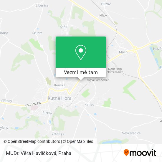 MUDr. Věra Havlíčková mapa