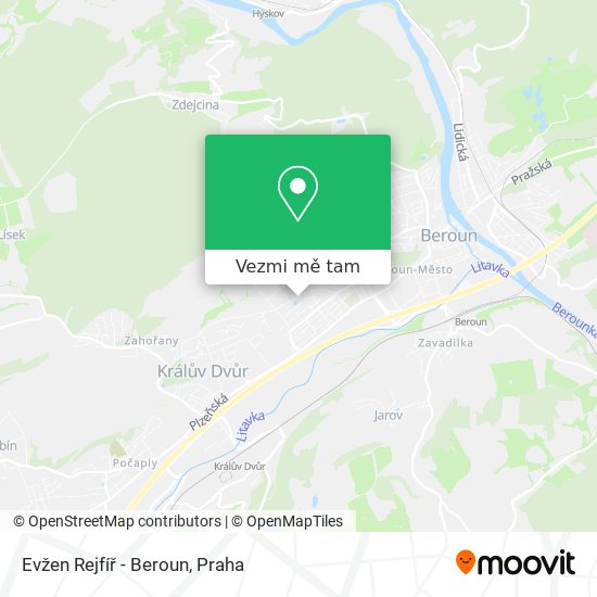 Evžen Rejfíř - Beroun mapa