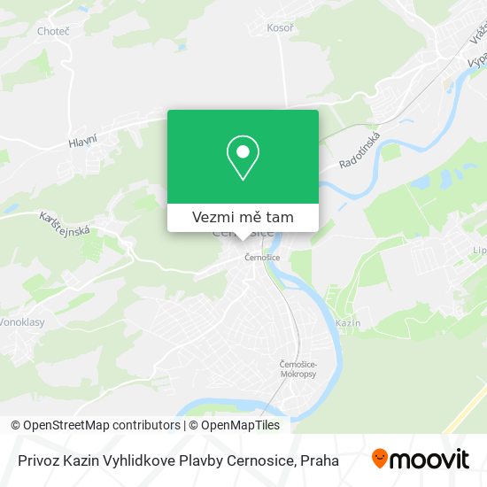 Privoz Kazin Vyhlidkove Plavby Cernosice mapa