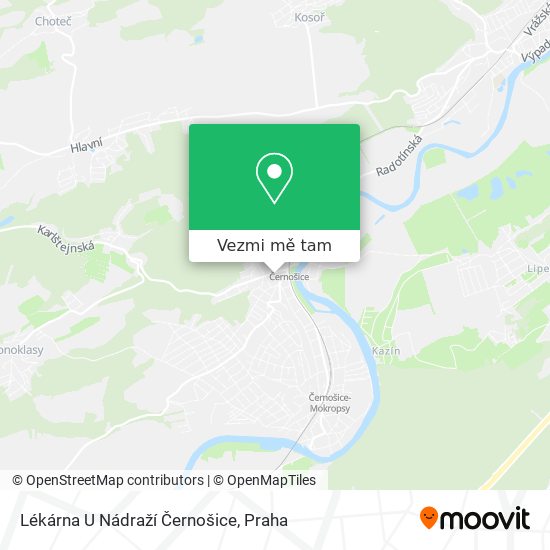 Lékárna U Nádraží Černošice mapa