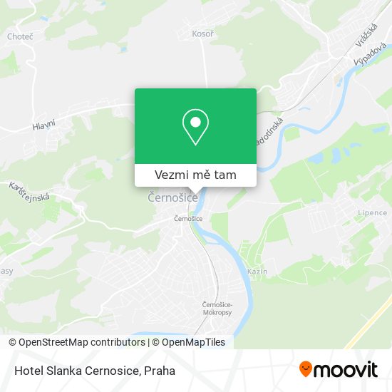 Hotel Slanka Cernosice mapa